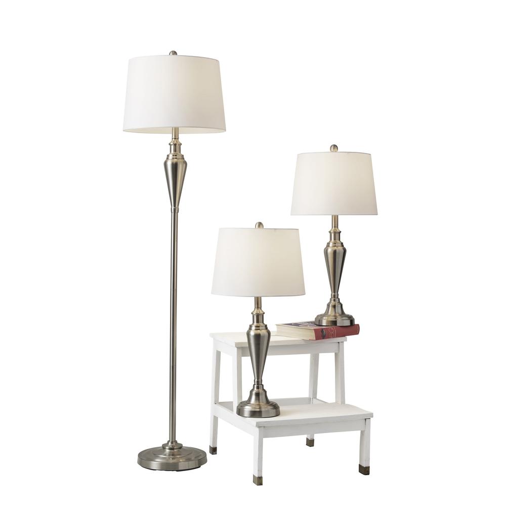 Glendale 3 Piece Floor and Table Lamp Set