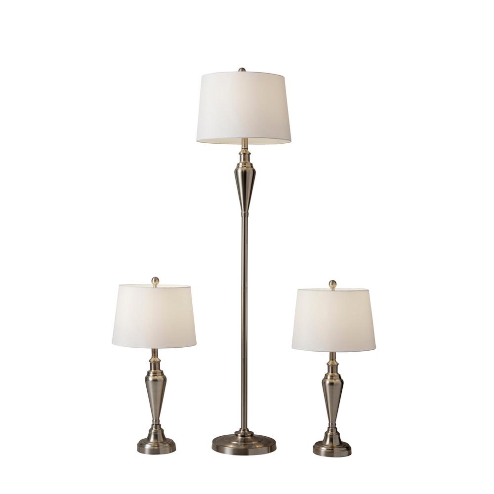 Glendale 3 Piece Floor and Table Lamp Set