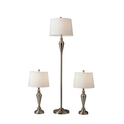 Glendale 3 Piece Floor and Table Lamp Set