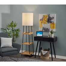 Henry AdessoCharge Shelf Floor Lamp- Natural