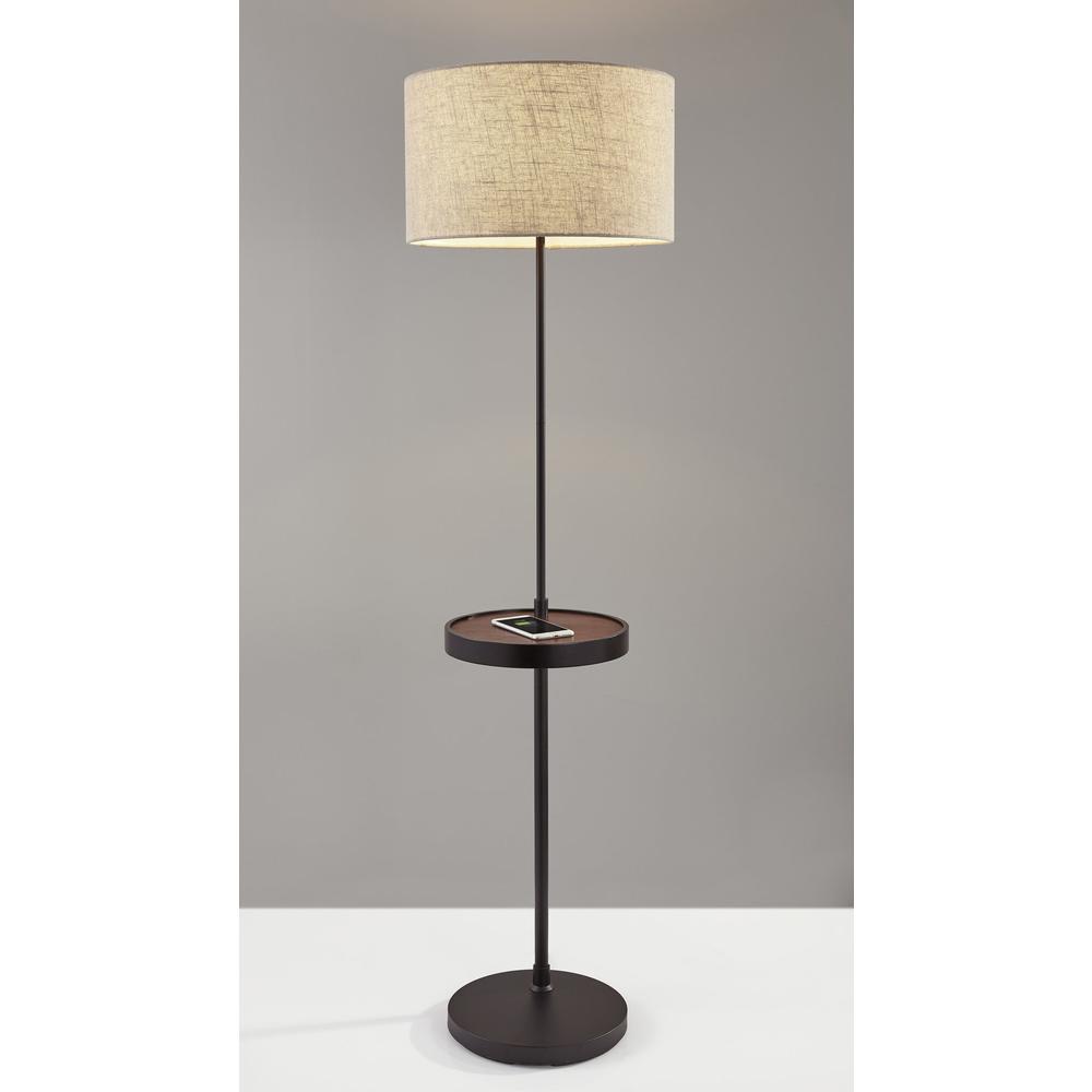 Oliver Wireless Charging Shelf Floor Lamp