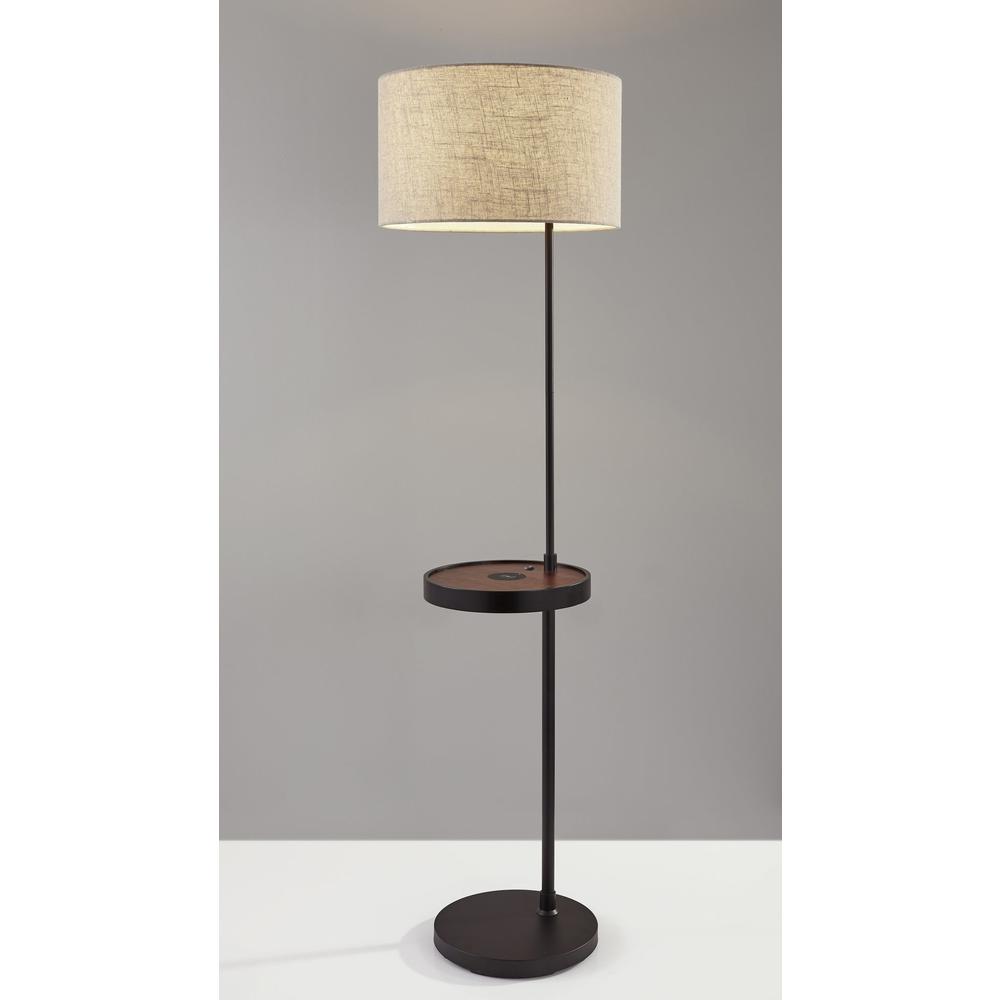 Oliver Wireless Charging Shelf Floor Lamp
