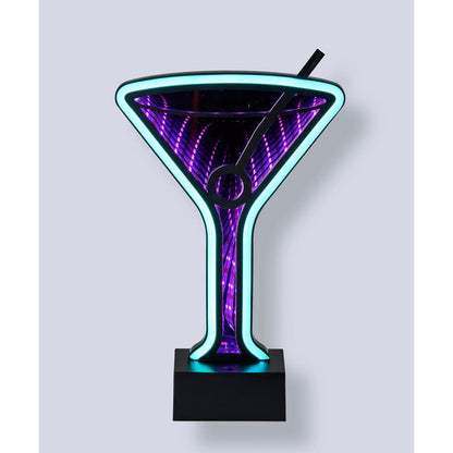 Infinity Neon Martini Glass Table/Wall Lamp