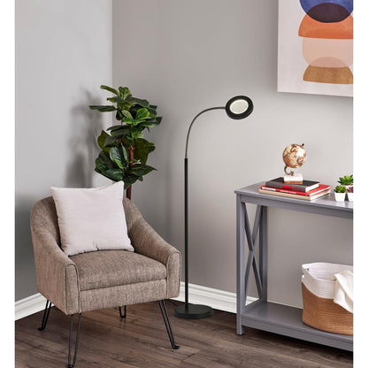 Holmes LED Magnifier Floor Lamp w/Smart Switch