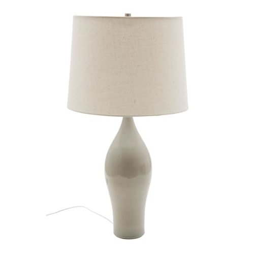 Scatchard 27" Stoneware Table Lamps in Decorated Gray