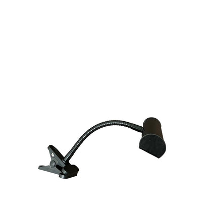 Battery Plug-In Clip On 7" Black textured LED Light clip
