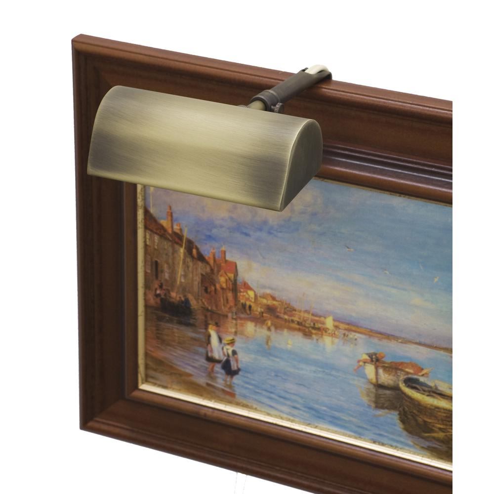 Traditional 5" Antique Brass Plug-In Picture Lights