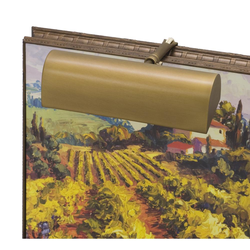 Traditional 8" Weathered Brass Plug-In Picture Lights