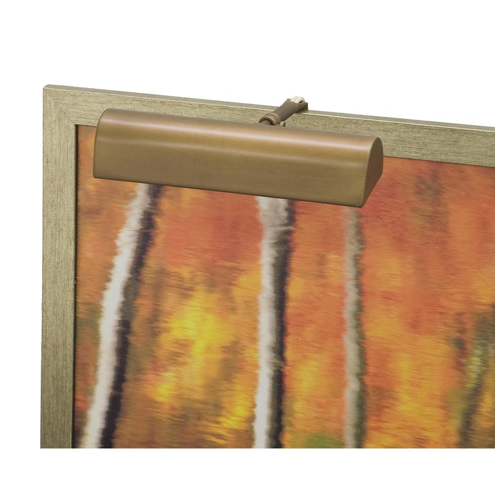 Traditional 9" Weathered Brass Plug-In Picture Lights