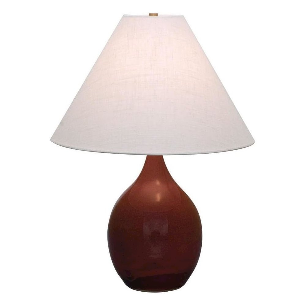 Scatchard 22.5" Stoneware Table Lamps in Iron Red