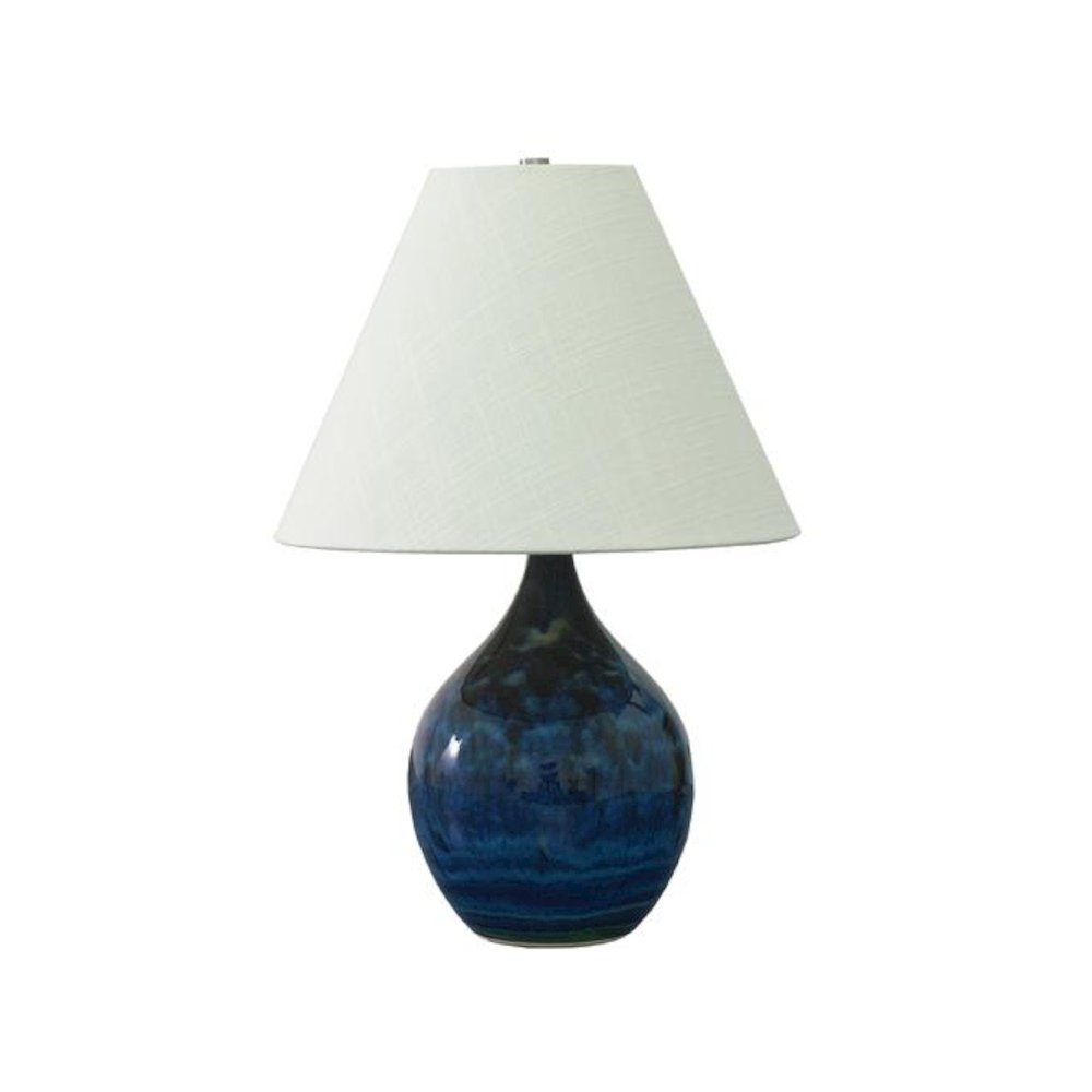 Scatchard 19" Stoneware Accent Lamp in Midnight Blue