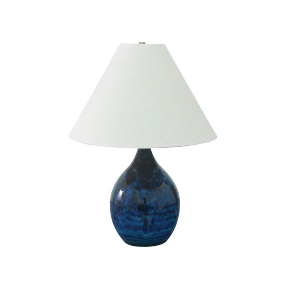 Scatchard 22.5" Stoneware Table Lamps in Midnight Blue