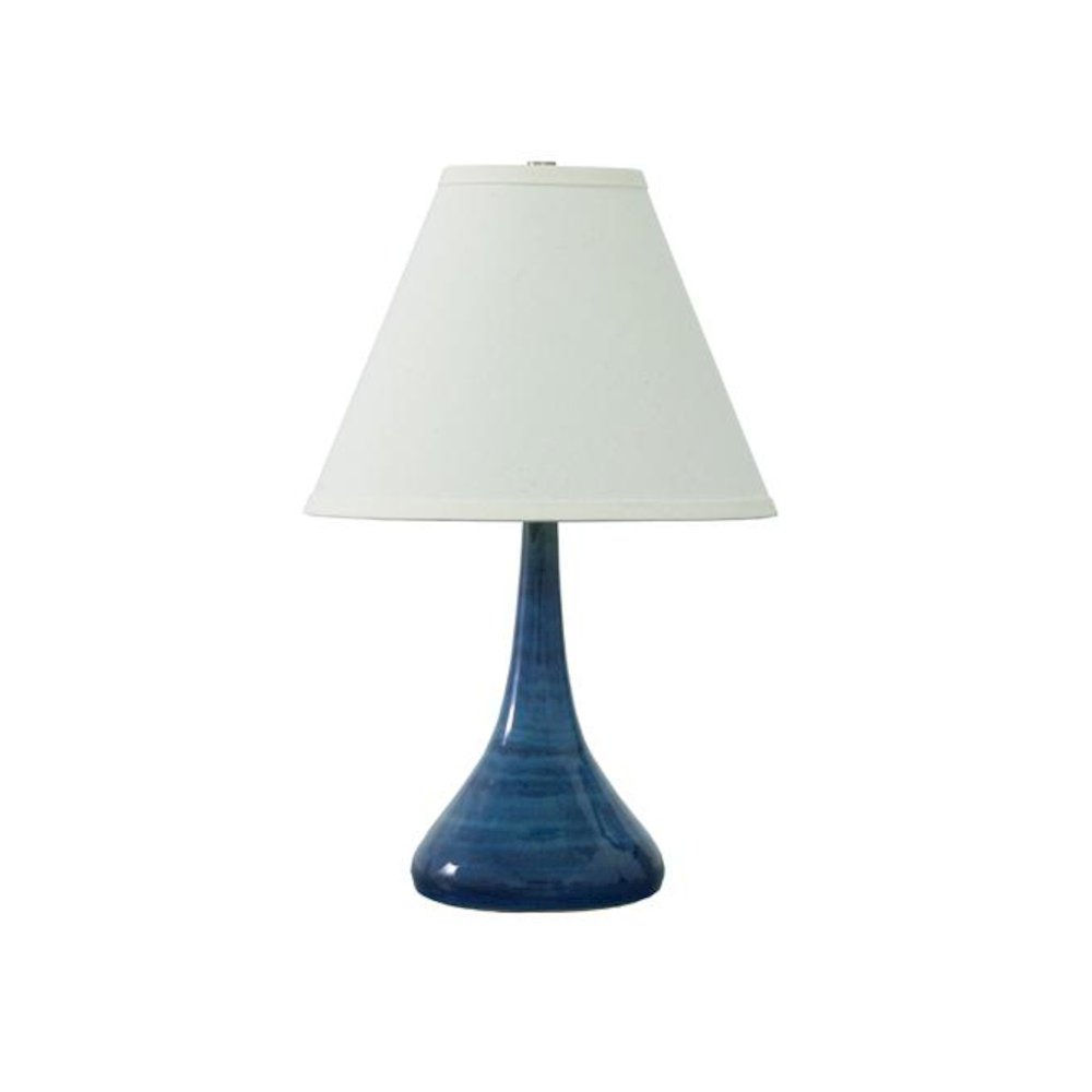 Scatchard 19" Stoneware Table Lamps in Blue Gloss