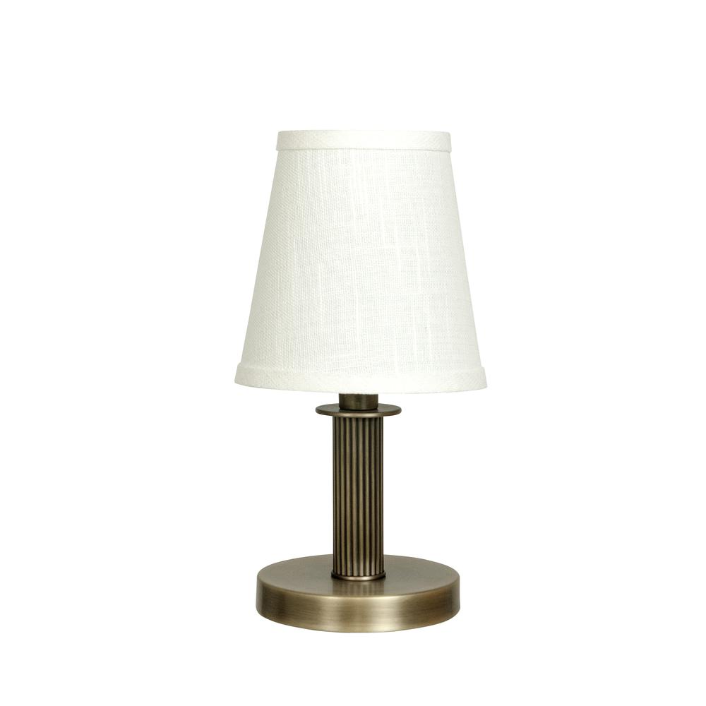 Bryson Mini reeded column antique brass accent lamp