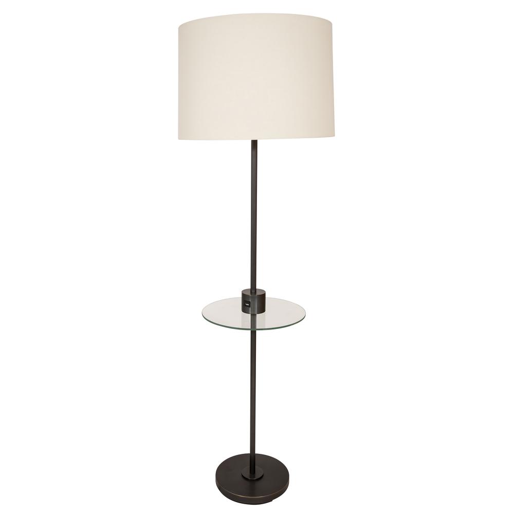 Brandon Floor Lamps with USB Port in Oil Rubbed Bronze