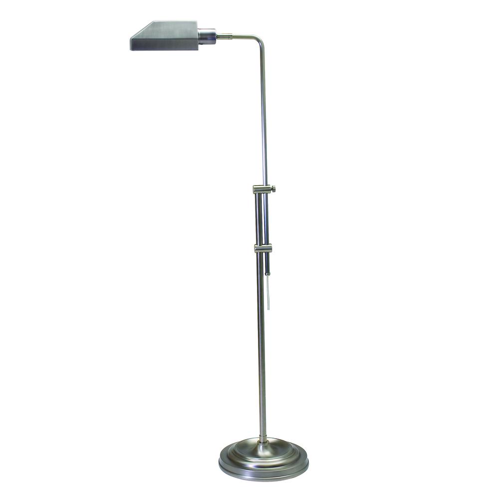 Coach Adjustable Antique Silver Pharmacy Floor Lamps