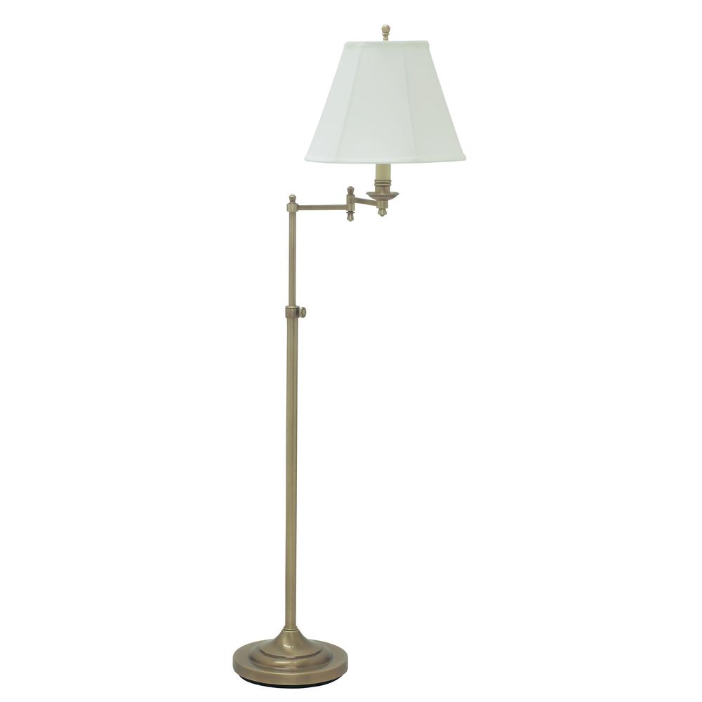 Club Adjustable Antique Brass Floor Lamps