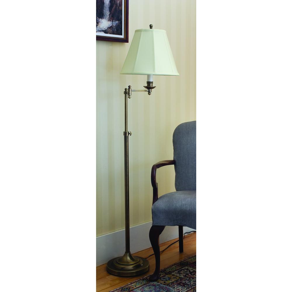 Club Adjustable Antique Brass Floor Lamps