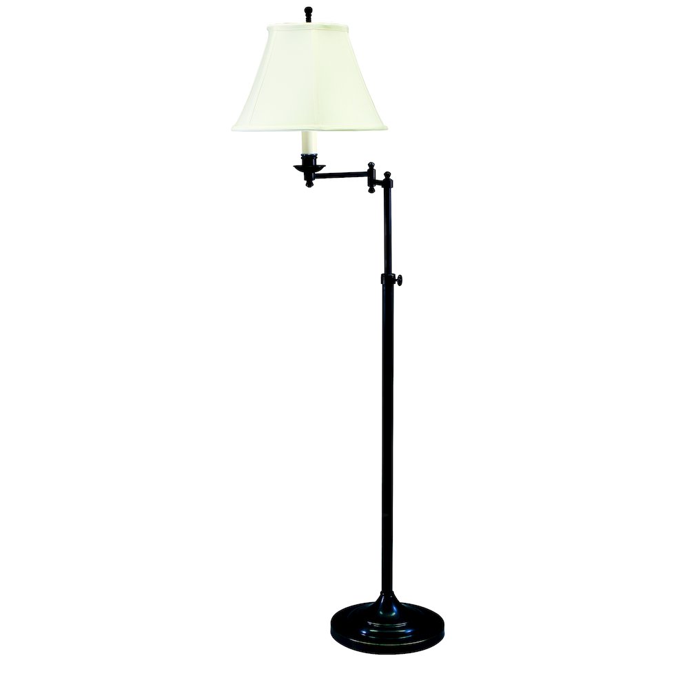 Club Adjustable Black Floor Lamp