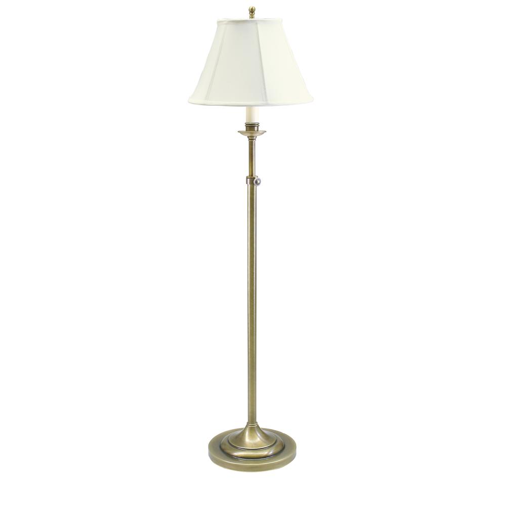 Club Adjustable Antique Brass Floor Lamps