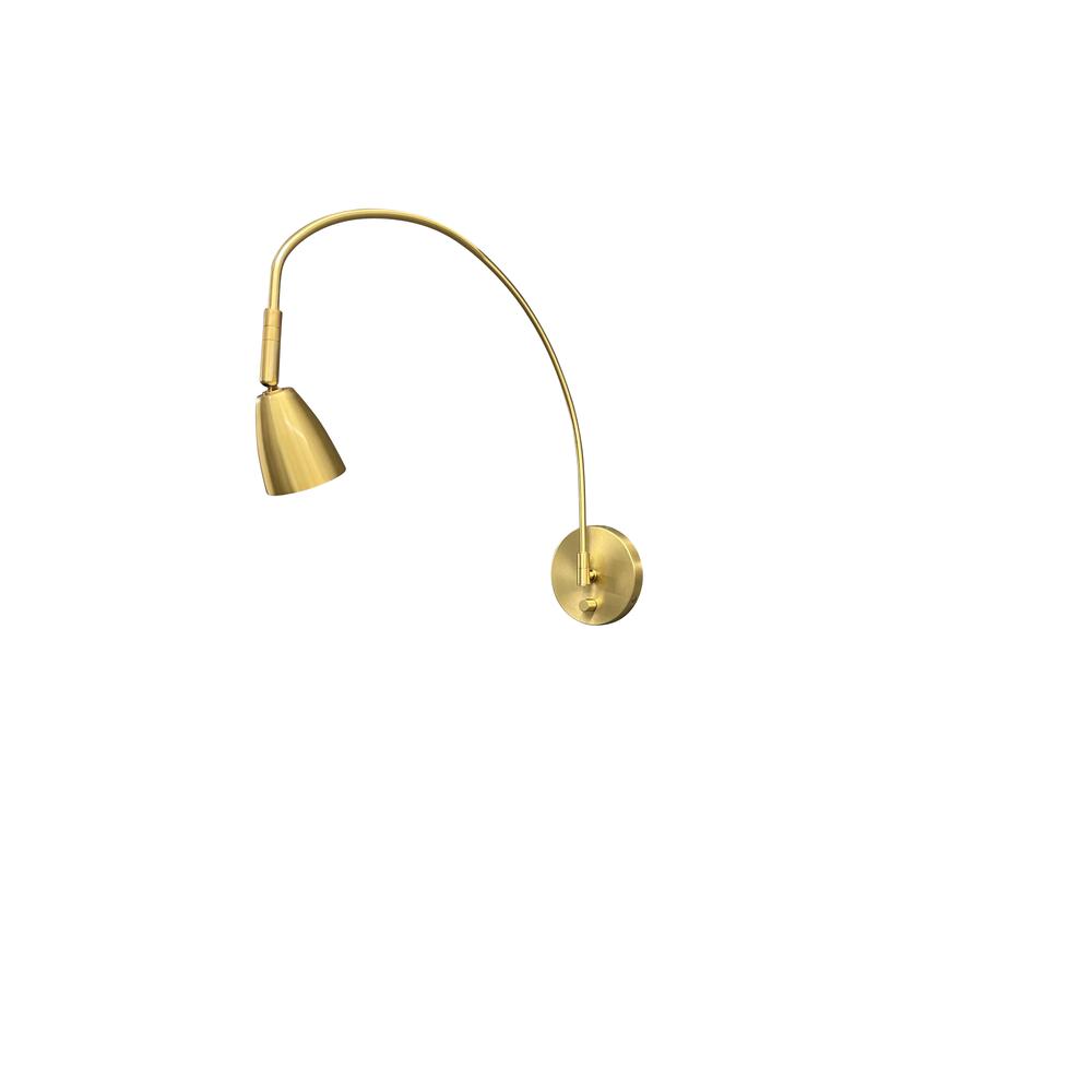 Advent Arch LED natural brass direct wire library light (GU10LED incl)