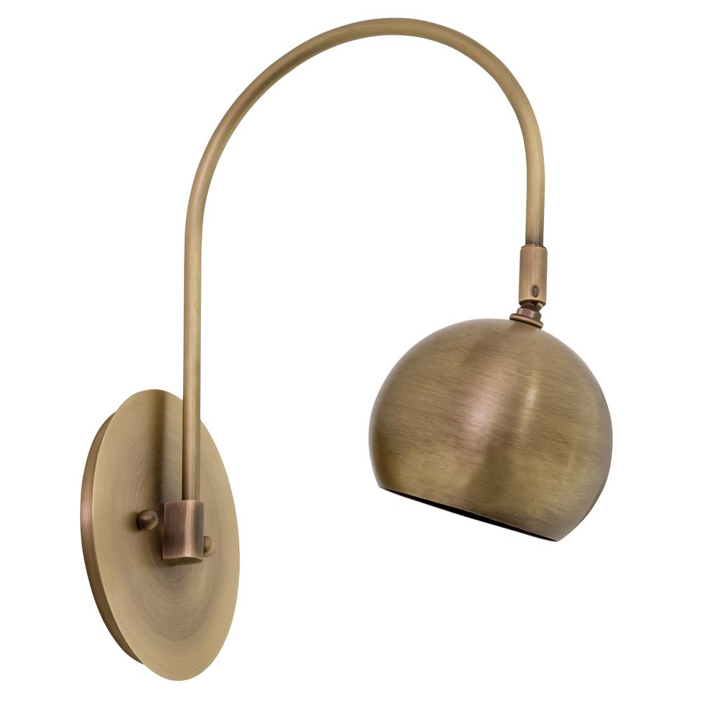 Direct Wire Halo single shade LED Antique Brass Picture Lights