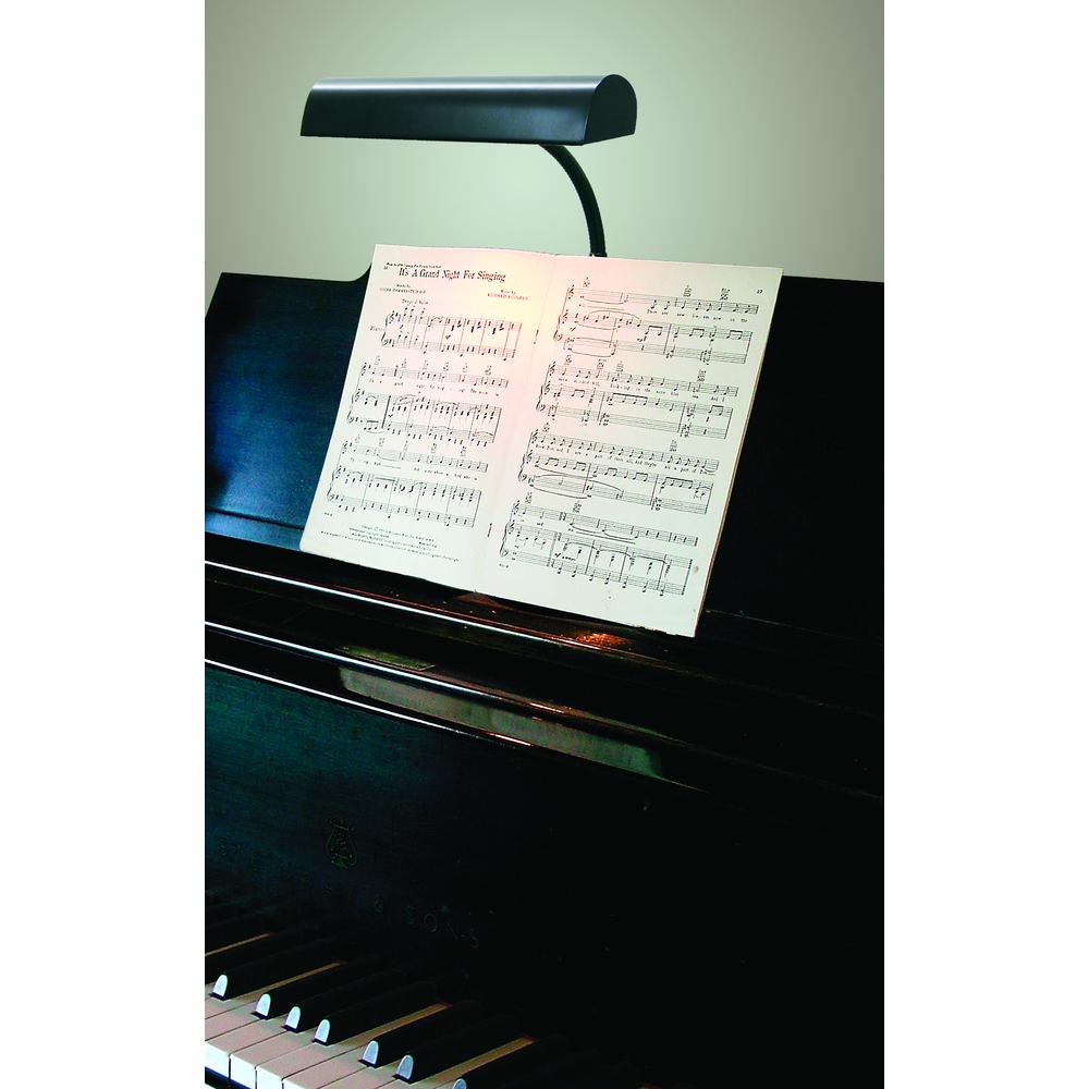 Grand Piano Lamp 14" Black