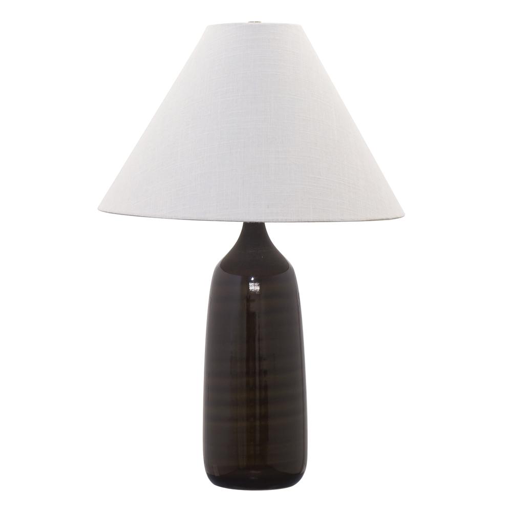 Scatchard 25" Stoneware Table Lamps in Brown Gloss