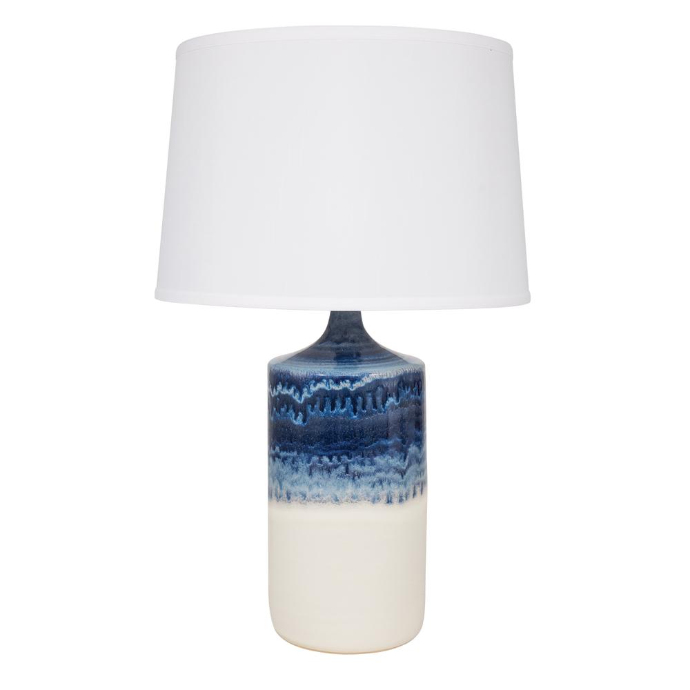 Scatchard 26" Stoneware Table Lamps in Decorated White Matte