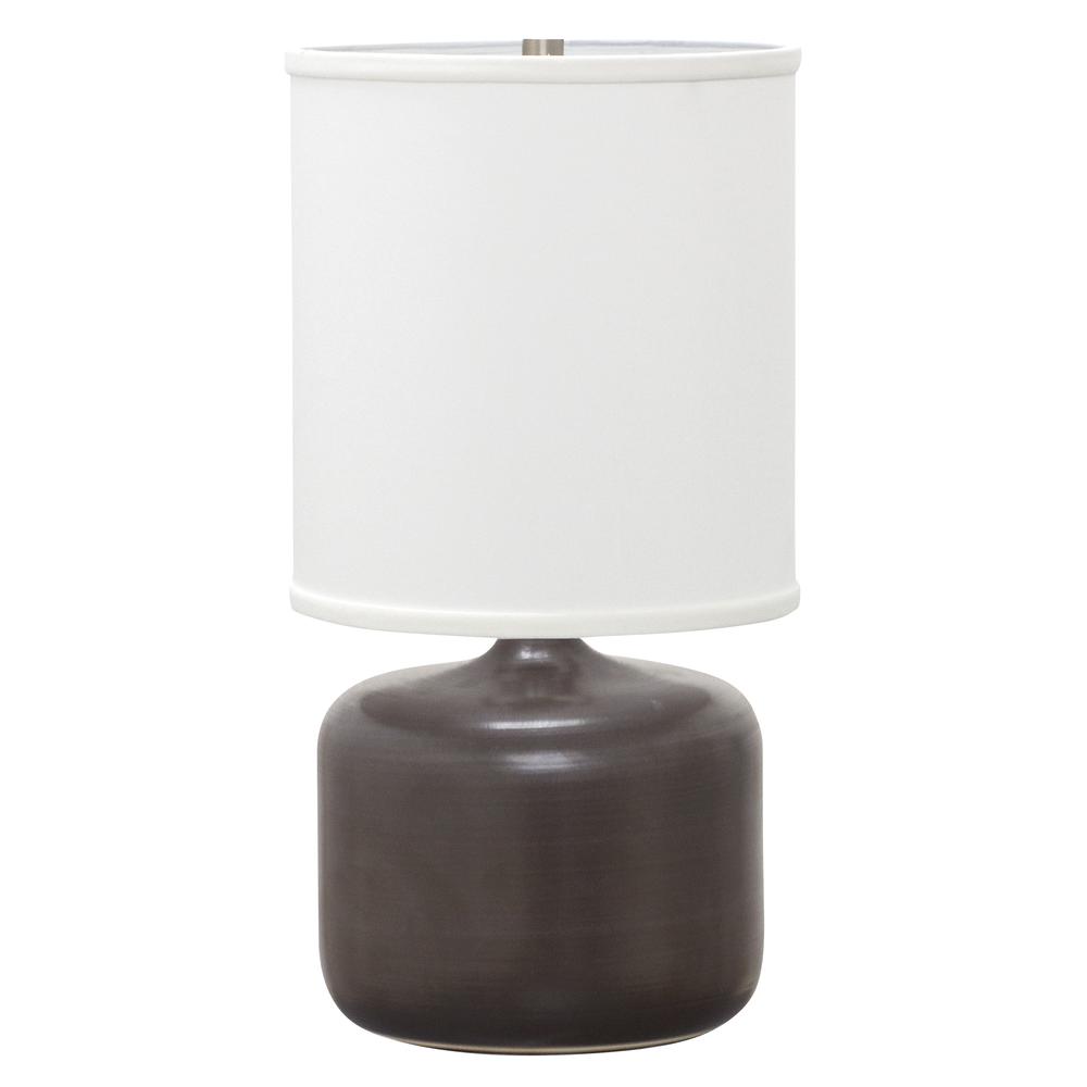 Scatchard 19.5" Stoneware Table Lamps in Black Matte
