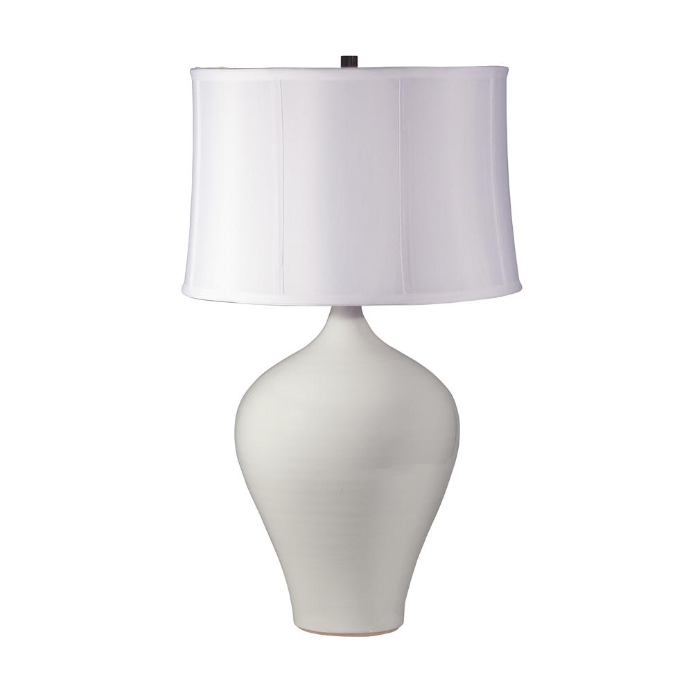 Scatchard 25" Stoneware Table Lamps in White Gloss