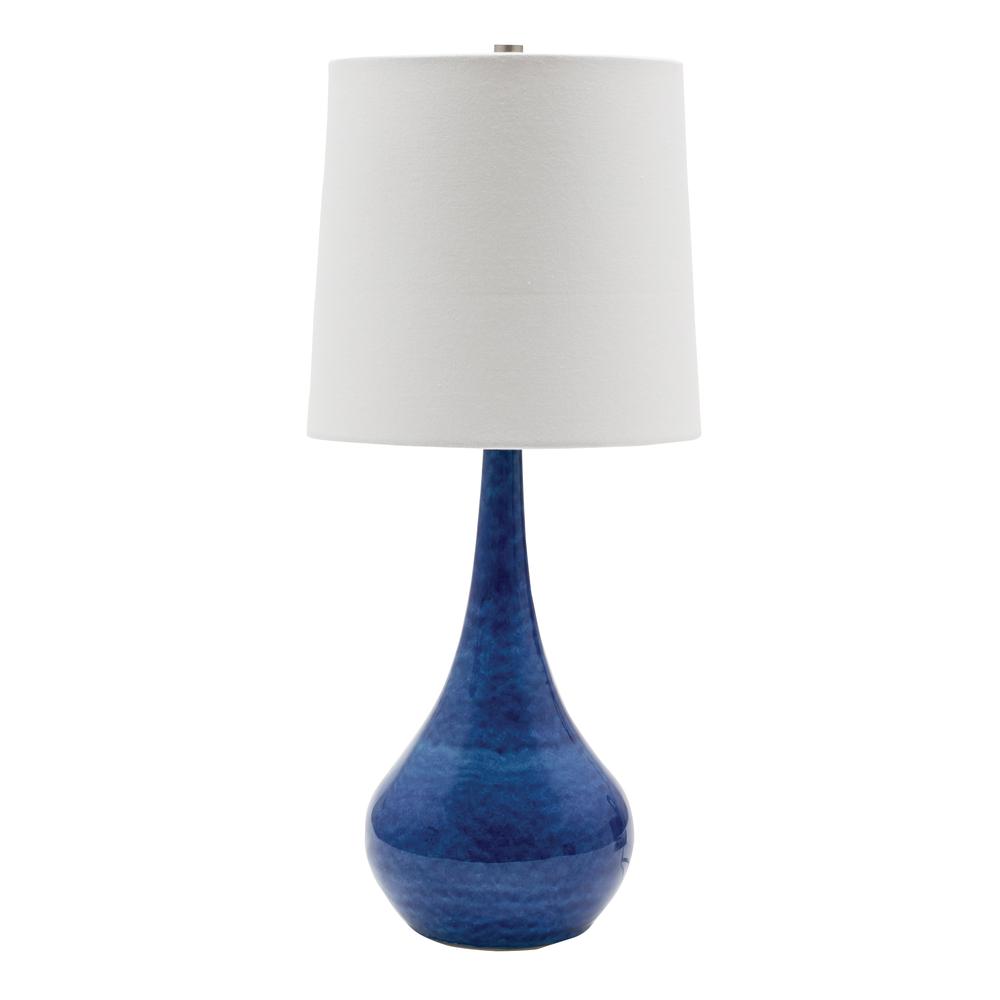 Scatchard 22.5" Stoneware Table Lamps in Blue Gloss