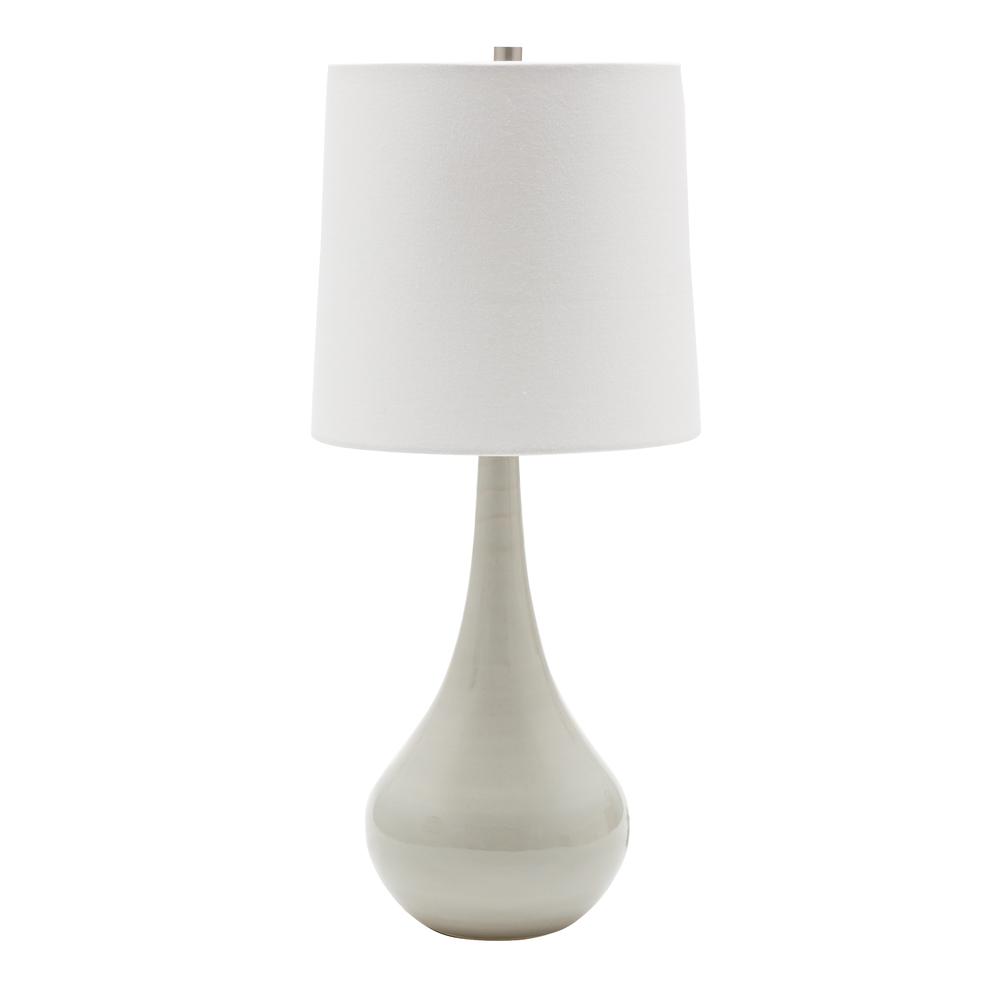Scatchard 22.5" Stoneware Table Lamps in Gray Gloss