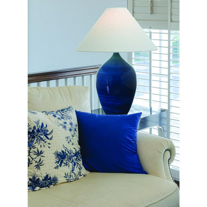 Scatchard 27" Stoneware Table Lamps in Blue Gloss