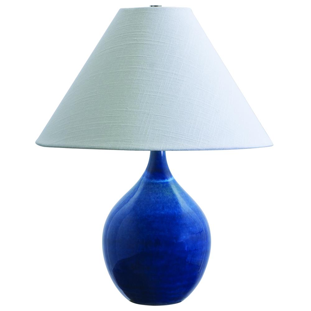 Scatchard 19" Stoneware Accent Lamp in Blue Gloss