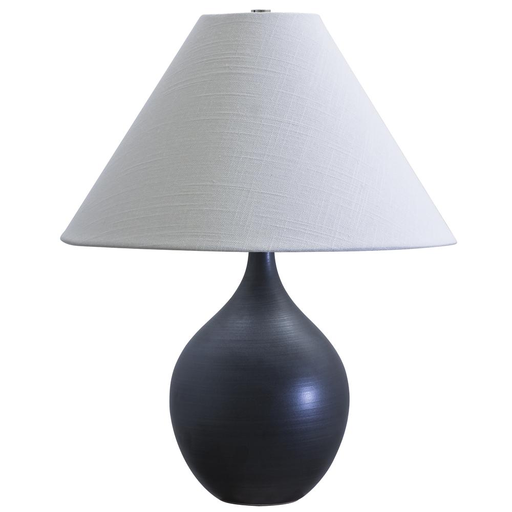 Scatchard 19" Stoneware Accent Lamp in Black Matte