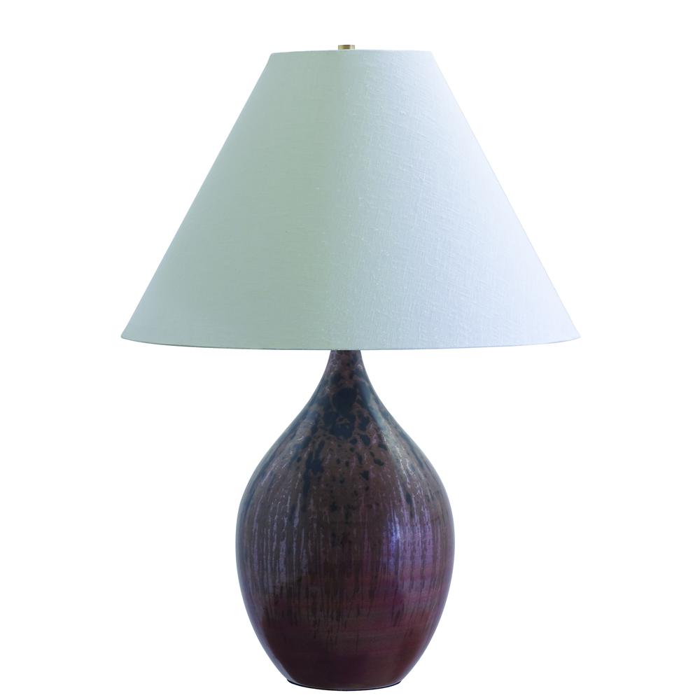 Scatchard 28" Stoneware Table Lamps in Decorated Red