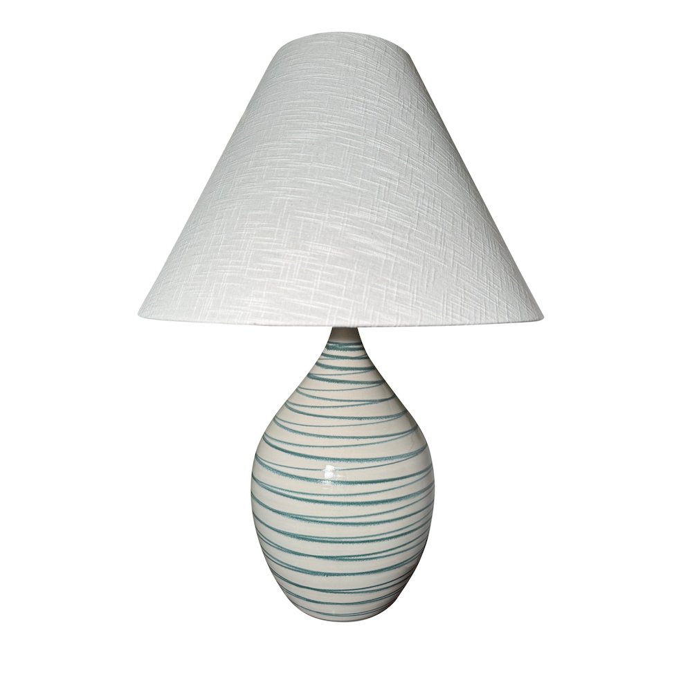 Scatchard 28" Stoneware Table Lamps in Emerald Wave