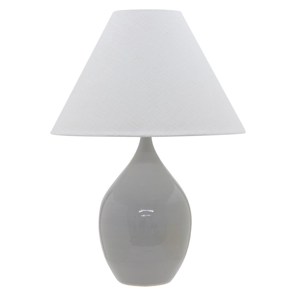 Scatchard 28" Stoneware Table Lamps in Gray Gloss