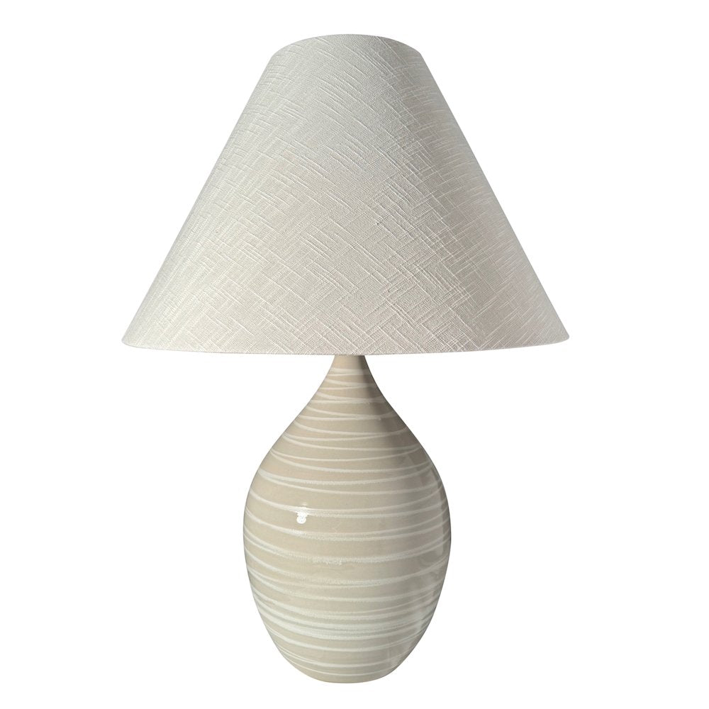 Scatchard 28" Stoneware Table Lamps in Natural Spiral