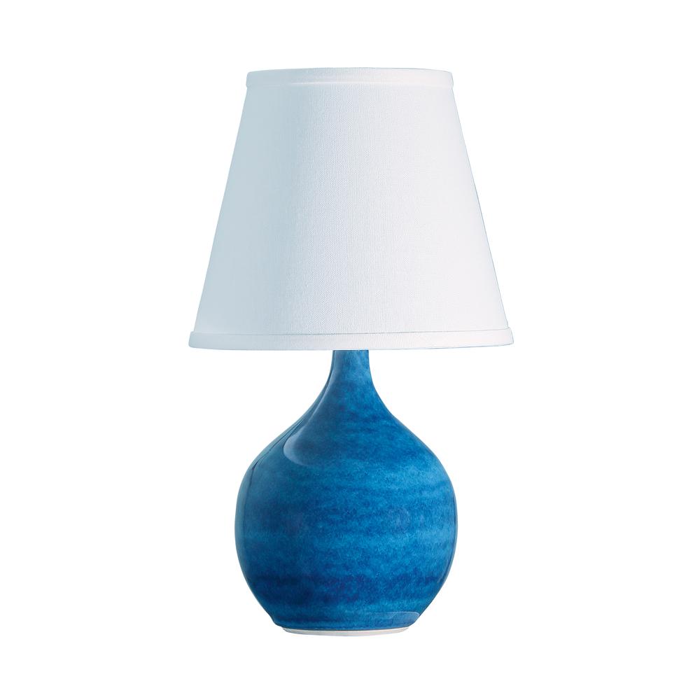 Scatchard 13.5" Mini Accent Lamp in Blue Gloss