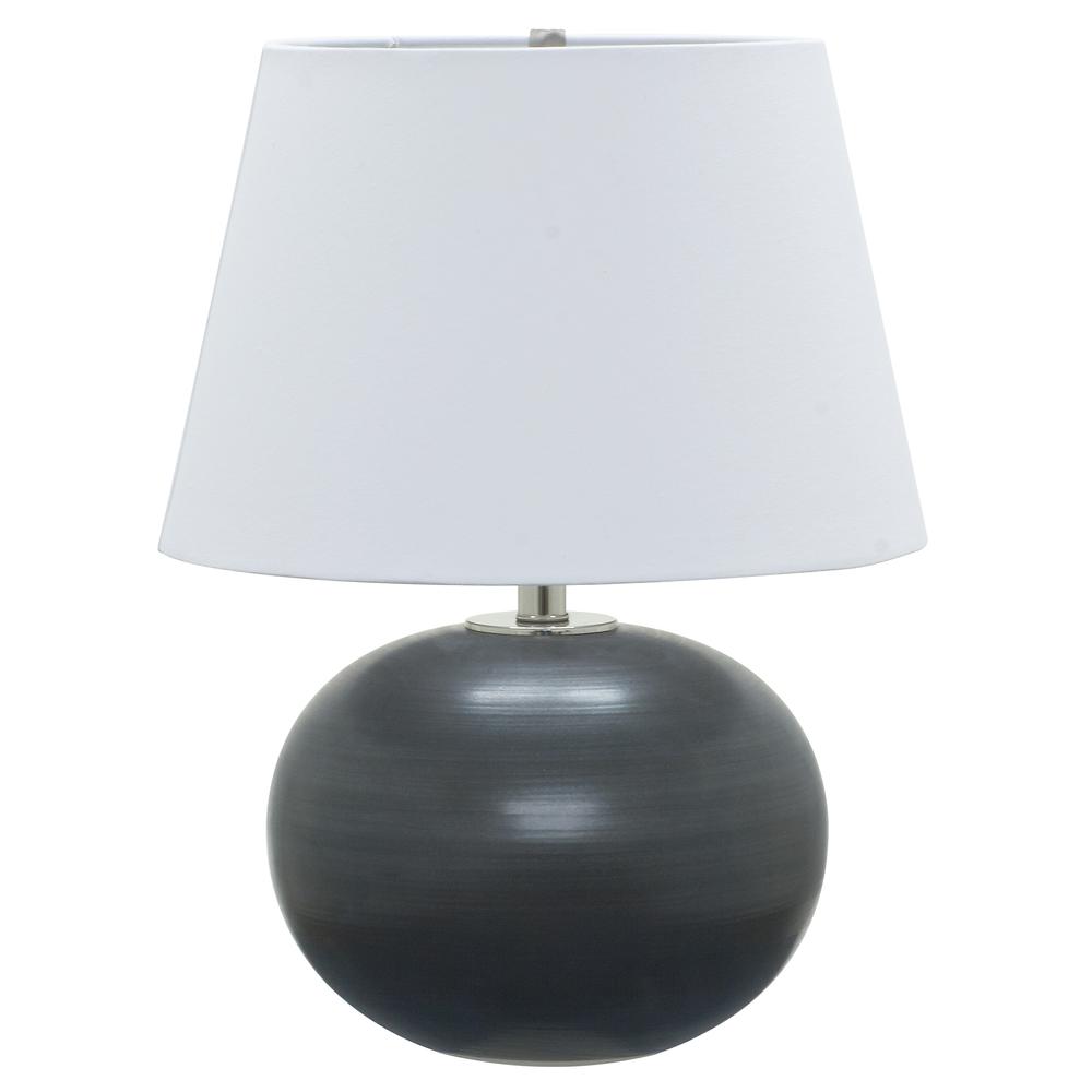 Scatchard 22" Stoneware Table Lamps in Black Matte