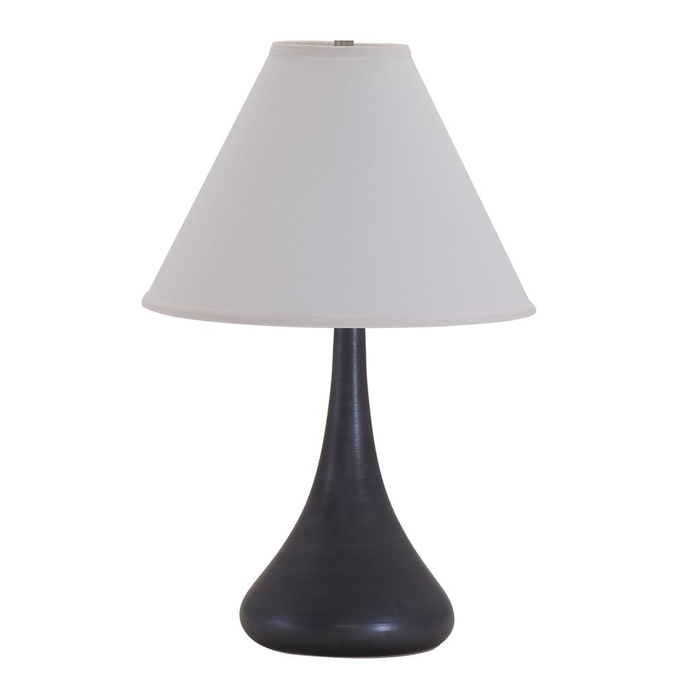Scatchard 23" Stoneware Table Lamps in Black Matte