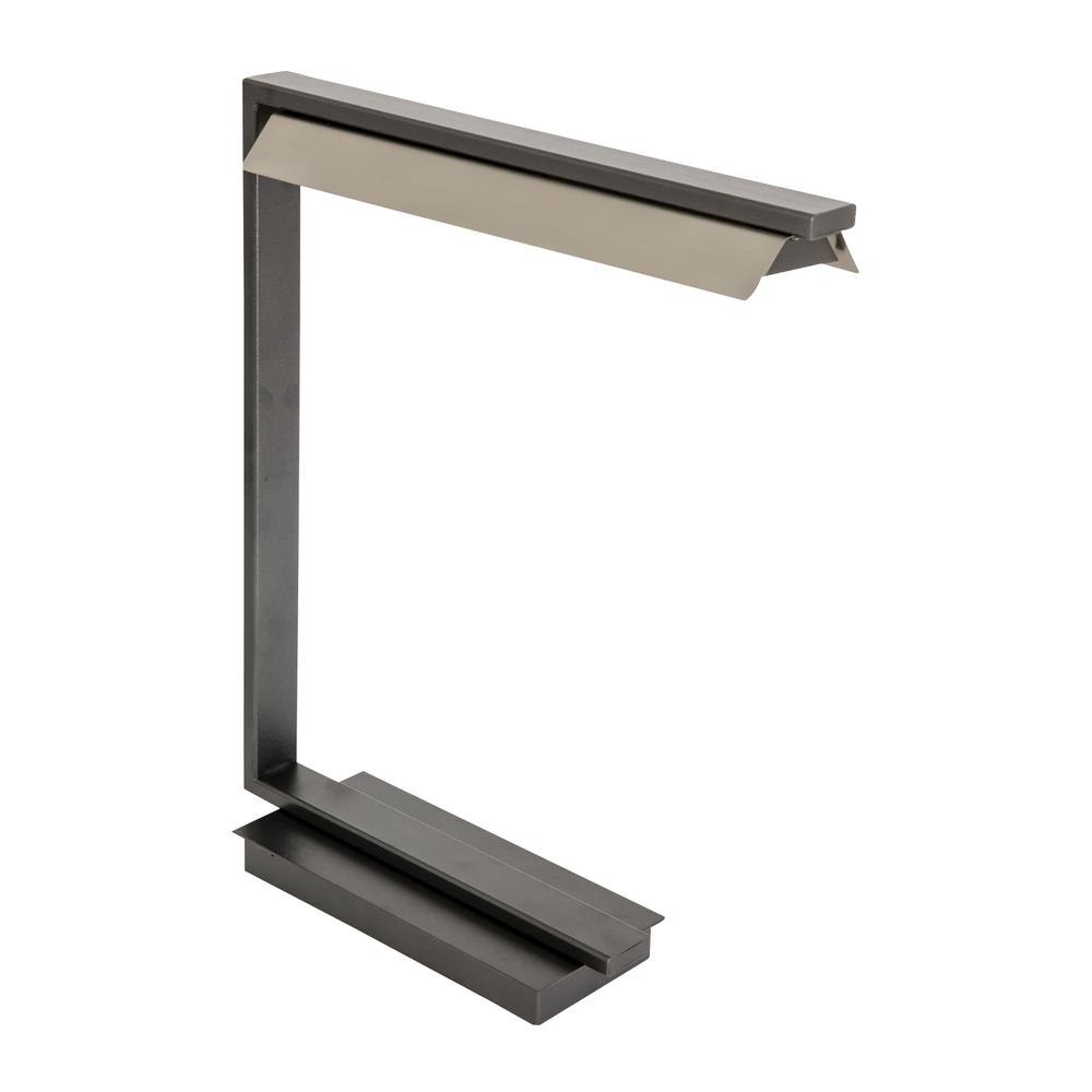19" Jay LED Table Lamps in Granite with Satin Nickel