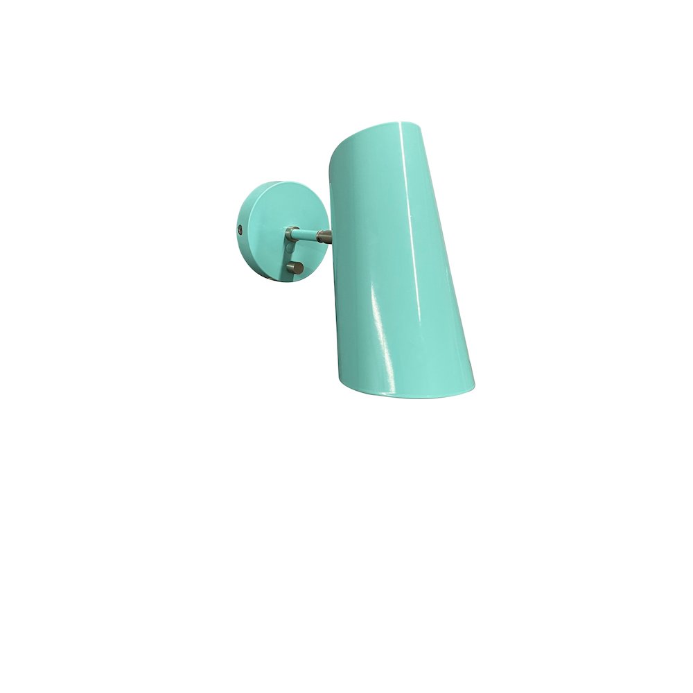 Logan Mint/Satin Nickel Wall Sconce with rolled shade