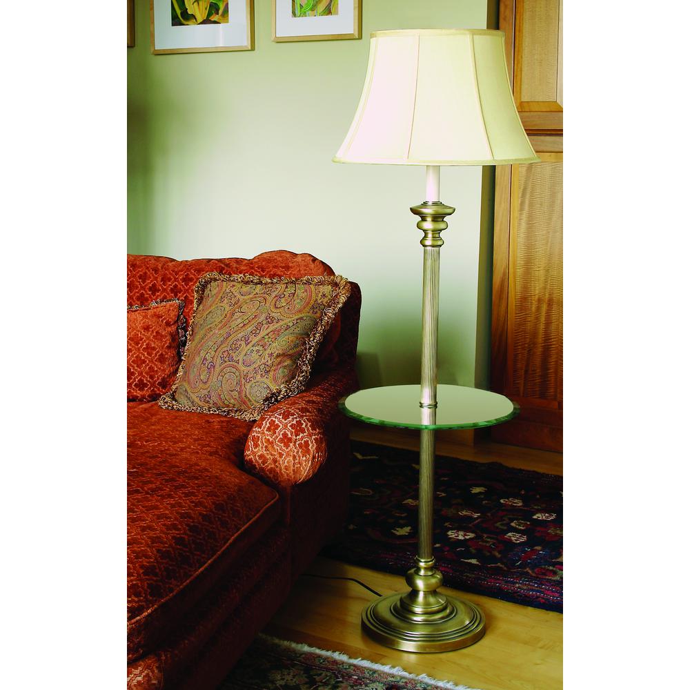 Newport 55.75" Antique Brass Floor with Table