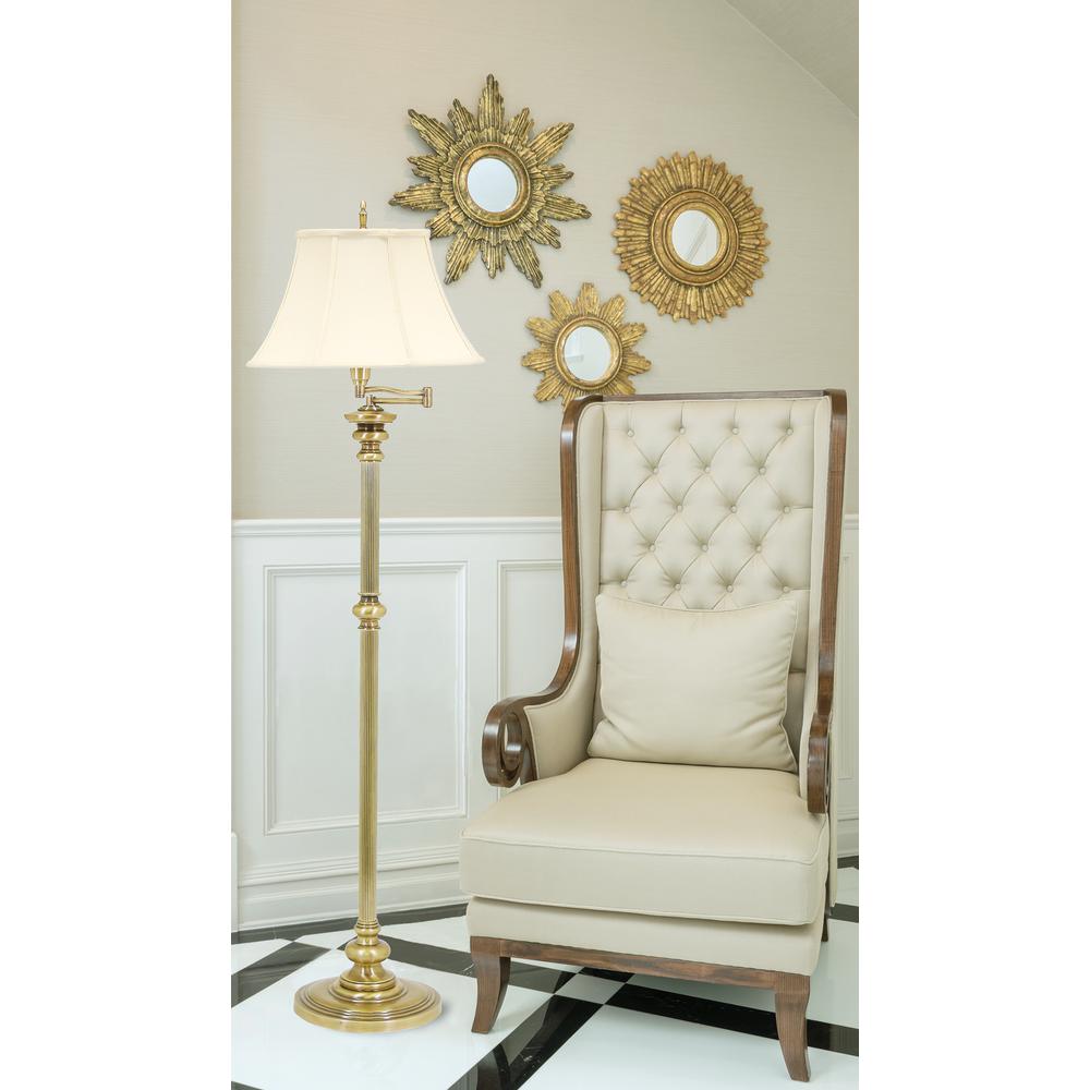 Newport 61" Antique Brass Floor Lamps
