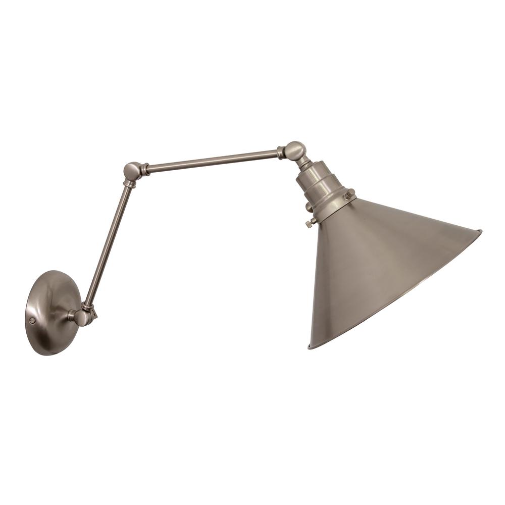 Otis Double Arm Satin Nickel Wall Sconce