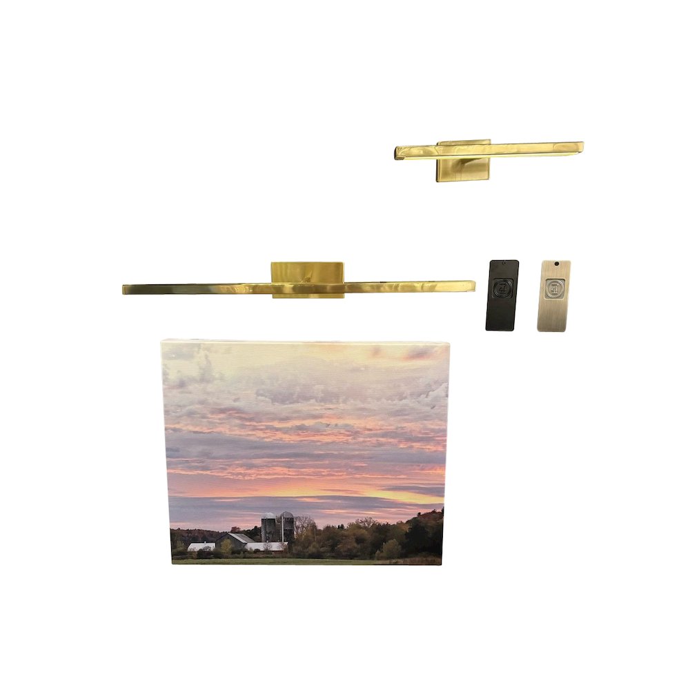 Rechargeable Advent 12" LED Satin Brass Picture Lights