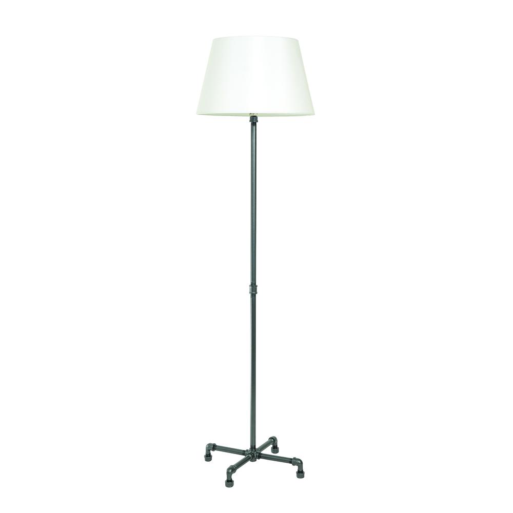 Studio industrial granite floor lamp with fabric shade
